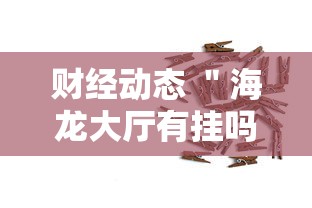 财经动态 ＂海龙大厅有挂吗	”其实确实有挂