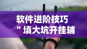 软件进阶技巧 ＂填大坑开挂辅助软件”开挂科技辅助神器手机